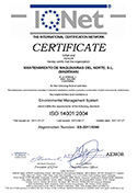 Mademan certificada en la ISO 14001